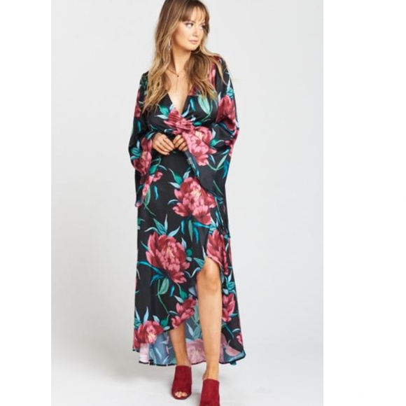 Show Me Your MuMu Dresses & Skirts - 👑SALE - Show Me Your MuMu Anita Satin Wrap Dress